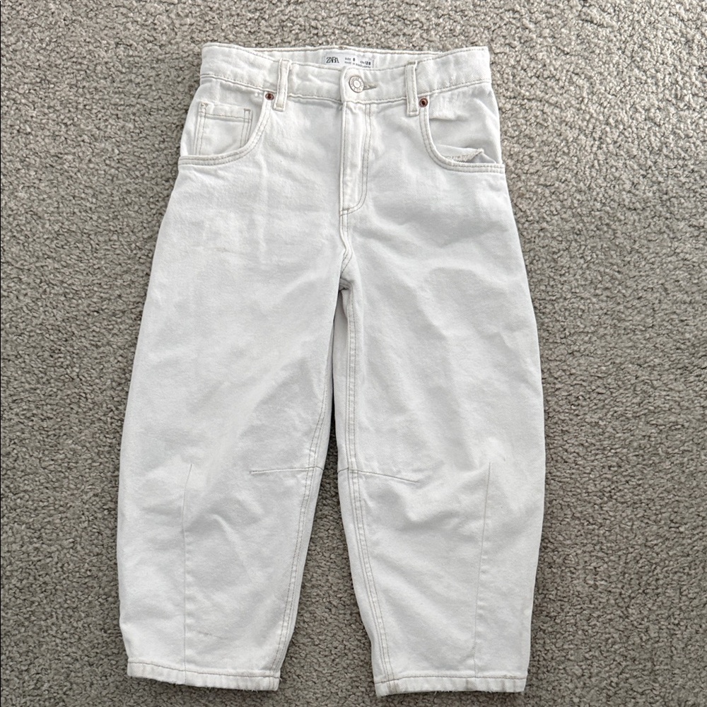 Zara White Denim Jeans